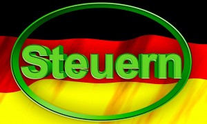 deutschlandfahne mit steuern text