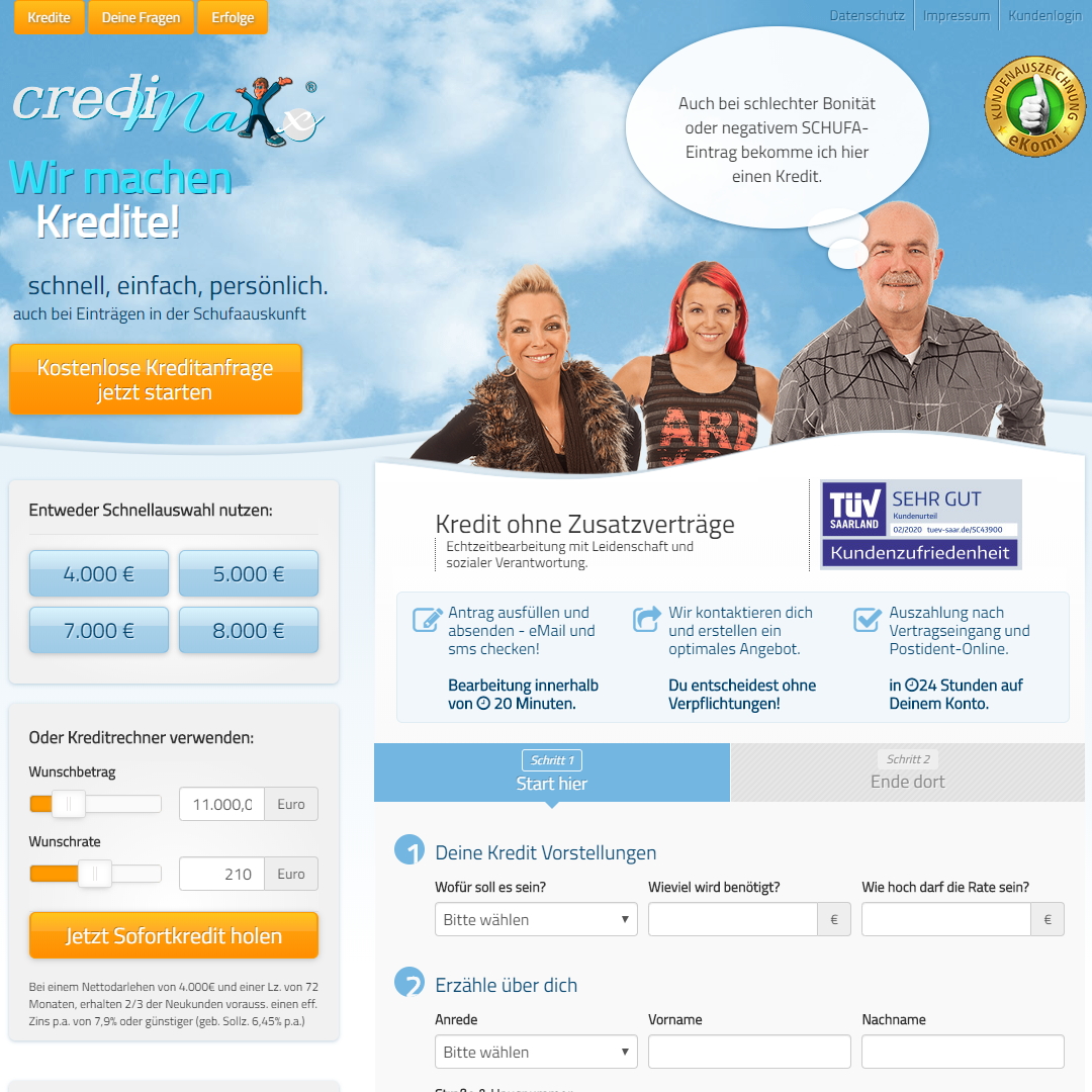 credimaxx homepage